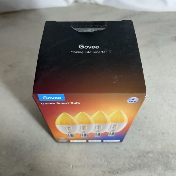 Govee E12 Led Bulb Smart Light Bulbs Energy Efficient 4 Pack H600B Bluetooth NEW - Picture 2 of 5